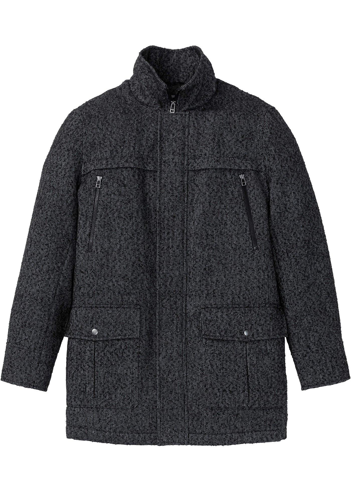 Longjacke in Wolloptik langarm  in grau Herren, bonprix