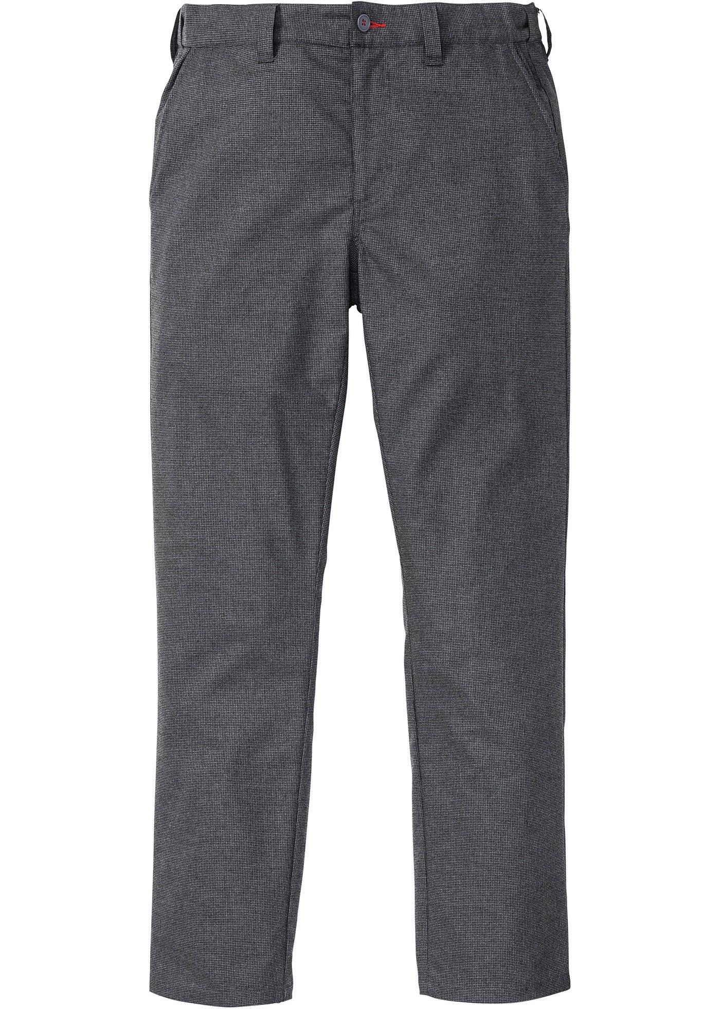 Chinohose mit Komfortbund in Wolloptik in grau für Herren von bonprix