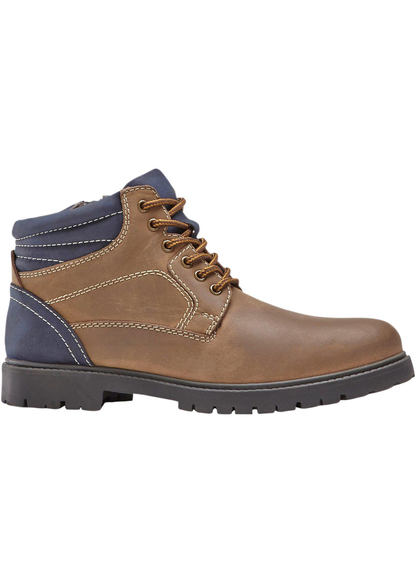 Schnür Boot aus Leder in braun für Herren von bonprix
