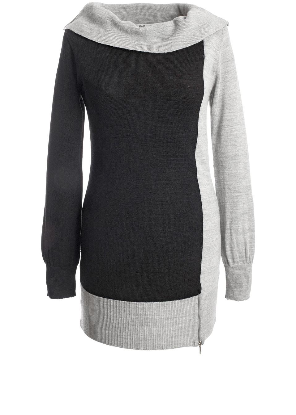 pullover grau schwarz