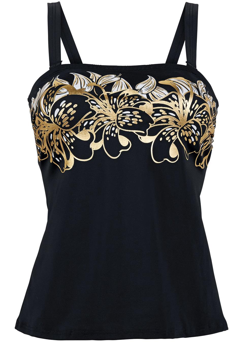 Elegantes Tankini Oberteil mit abnehmbaren Trägern