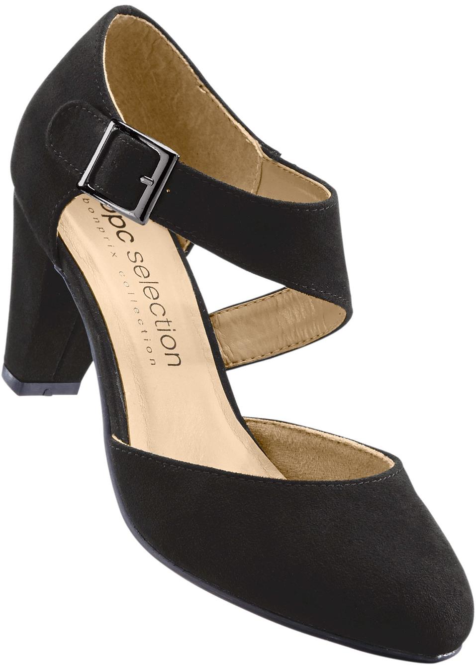 damen spangenpumps schwarz