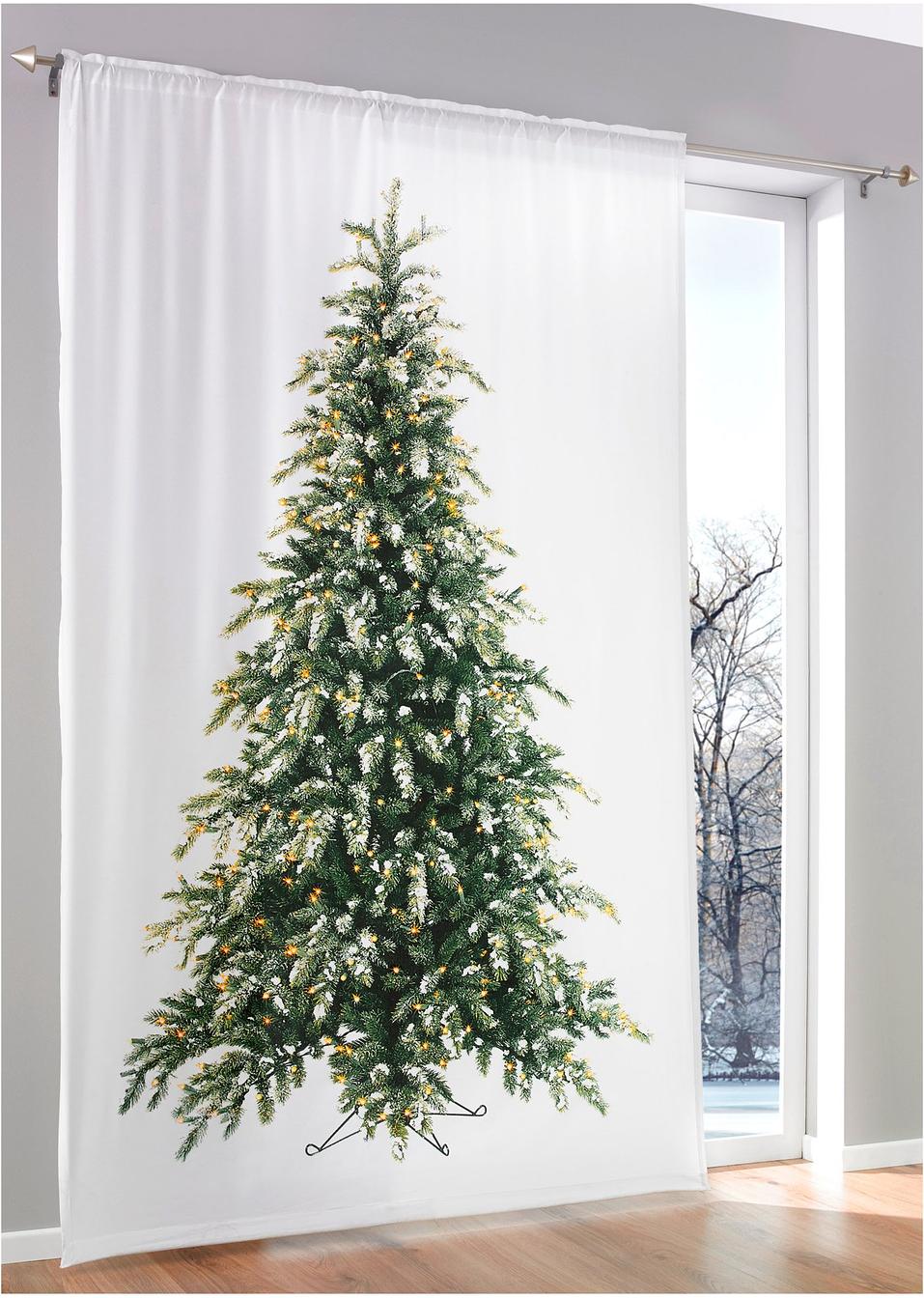 Vorhang "LED Tannenbaum" 1er Pack Weiß Grün Wohnen