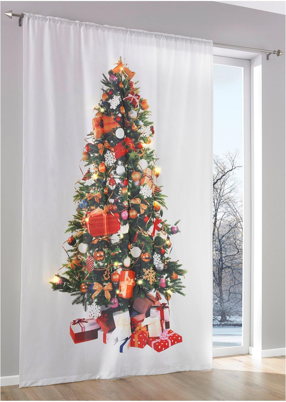 Vorhang "LED Weihnachtsbaum" (1er-Pack) weiß bunt - bpc living - bonprix.de