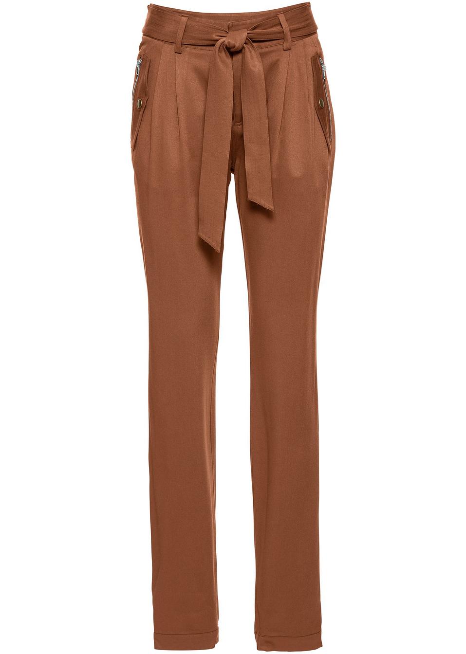 Modische Hose im Cargo-Stil - kastanienbraun