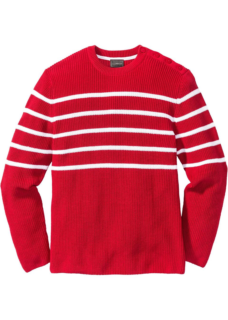 pullover rot gestreift